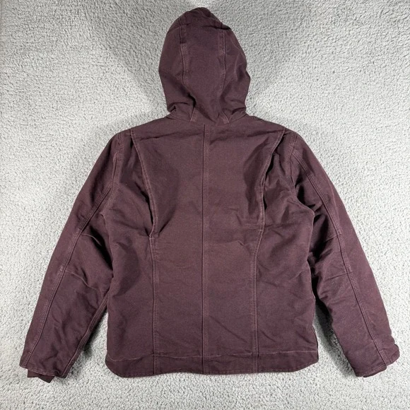 Carhartt For Women Medium Sherpa Fleece Lined Hooded Jacket Purple WJ141DWN - Picture 10 of 10